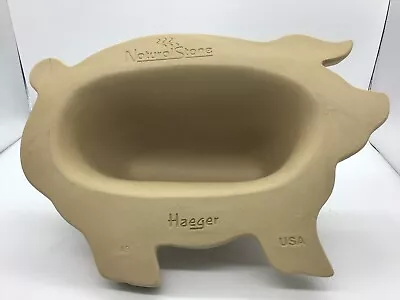 Haeger Natural Stone Pig-Shaped Microwave Bacon Cooker Stoneware • $11.99