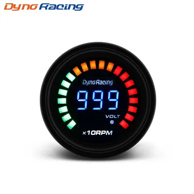 2'' 52mm Car Tachometer RPM Meter Digital Analog 20 LED Tacho Rev Counter Gauge • $17.98