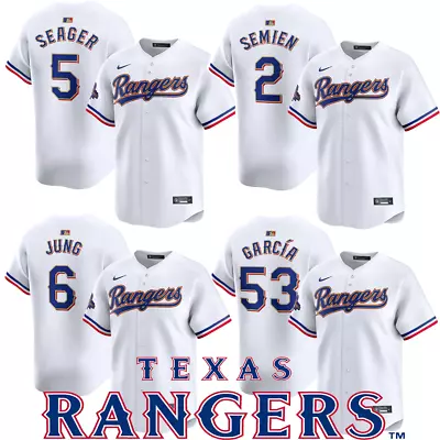 Texas Rangers White Men's 2024 Gold Collection Limited Stitched Jersey • $64.99