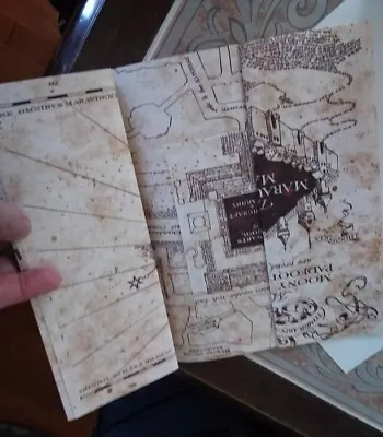 THE MARAUDER'S MAP For HARRY POTTER's HOGWARTS With Protective Cover. PreOwned. • $9.78
