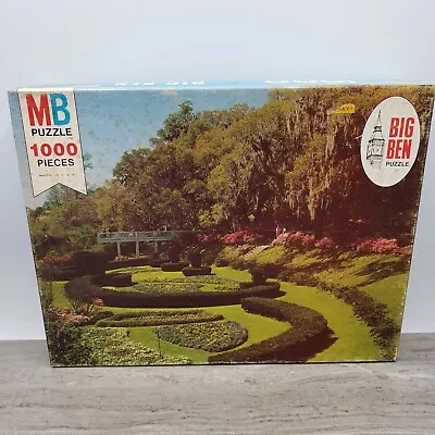 Vintage 1975 Milton Bradley Big Ben 1000 Piece Puzzle Orton Plantation NC • $19.99