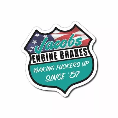 Jacobs Engine Brakes Sticker / Decal - Funny Truck Kenworth Rig Ute 4x4 Diesel • $10.50