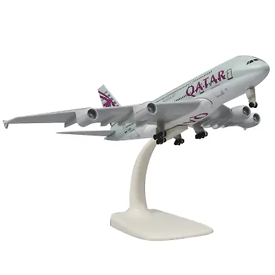 1/400 20cm Aircraft Qatar A380 Alloy Plane Model Plane Airplane Home Bar Decor • $33.38