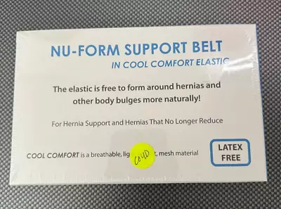Nu-Form Support Hernia & Ostomy Support Belt 4  Large 2 5/8  Hole (Beige) • $24