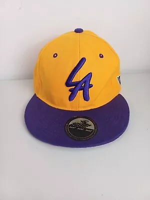 Golden Lion Los Angeles Hat Laker Colorals Gold Purple Snapback Cap • £17.33