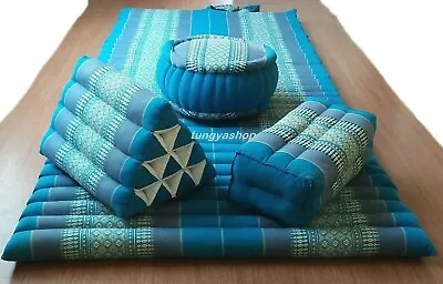 Thai Roll Up Mat Headest Pillow Bloster Yoga Meditation Zafu Cushion Kapok100%  • $35