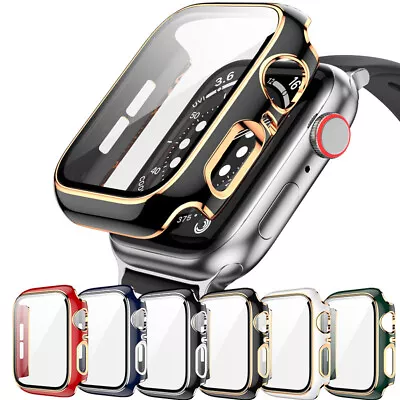 $3.40 • Buy For Apple Watch IWatch 8 SE 7 6 5 Screen Protector Full Case 38/40/41/42/44/45mm