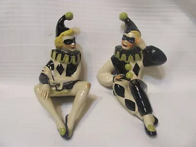 Vintage Ceramic Madison Ceramic Arts Studio Shelf Sitters Pierette & Pierrot Fig • $175