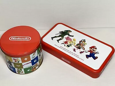 Tin Boxes 2 SET  Nintendo OSAKA  LTD Mario Links Empty Case Collectibles RARE • $32.99