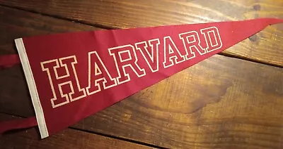 Vintage HARVARD Pennant Raised Letters Chipenco’s Chicago Pennant Co. 23” Long • $25