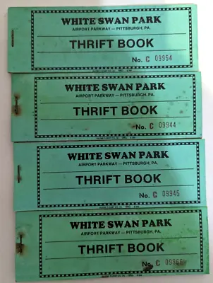 Lot Of Vintage White Swan Park Airport Parkway Pittsburgh Pa Thrift Book Tickets • $49.99