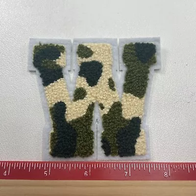$5.95 • Buy Camo “W” Initial W Chenille Patch (Alphabet Set Break Only 1 Of Each Letter)B038