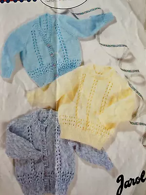 £1.29 • Buy Jarol  Baby Knitting Pattern Sweater + Cardigans Prem -- 6 Yrs DK