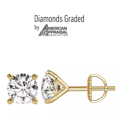 1.60 Carat F VS2 Certified Lab Diamond Martini Style Studs 14K Yellow Gold • $495