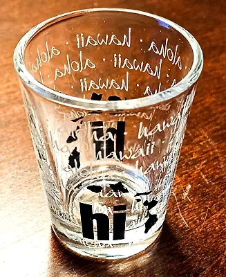 Aloha Hawaii Double Shot Glass Hi Vintage Hawaiian Islands 2 Ounce • $8.50