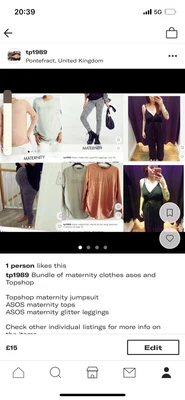 £10 • Buy Asos Maternity Bundle Size 12