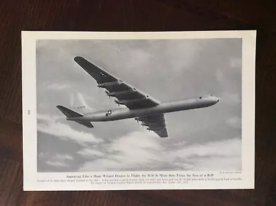 1948 Vintage Original Magazine Photo U.S. Air Force B-36 Bomber At Flight • $10.99