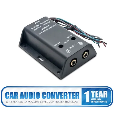 £14.59 • Buy 1x Speaker RCA Line Level Converter Car Stereo Audio Output Converter & Wiring