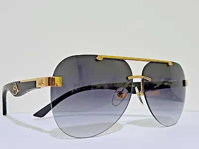 MayBach THE ASTIST2 G/B-BK SUNGLASS RIMLESS WOOD GOLD FRAME GERMANY 61-17-145MM • $1187.50