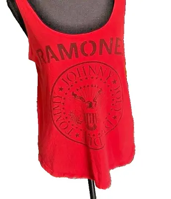 Ramones Vintage Women's Red Tank Top Punk Band Rock Music Small • £9.49