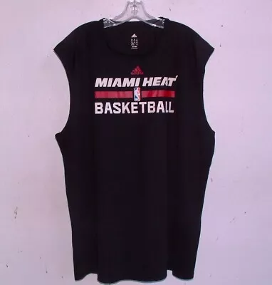 Miami Heat Team Issued Adidas Climalite Sleeveless Warm-up Shirt 2xlt 2xl Tall • $29.99