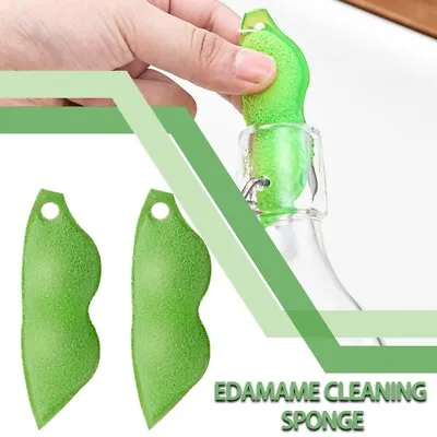 $13.20 • Buy 3x Beans-Shaped Bottle Cleaning Sponge Home Kitchen Glass Cup Clean Tool +e