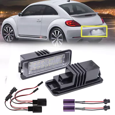  For VW Golf GTI Rabbit Passat 2x White LED License Plate Light Canbus No Error  • $12.59