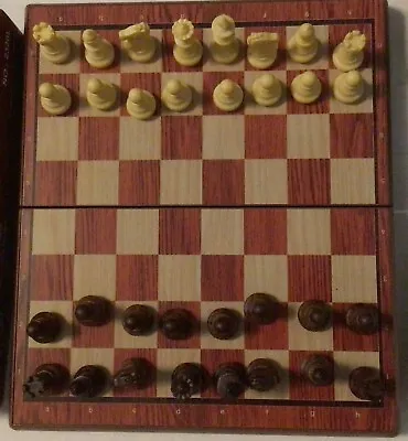 Waxwatbl U3 Magnetic Folding 10” By 8 1/2” Board Travel Chess Set In Box • $10