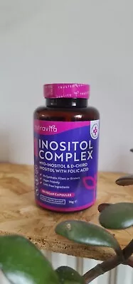 Nutravita Inositol Complex Capsules - Myo-inositol & D-chiro Inositol & Folic Ac • £9.99