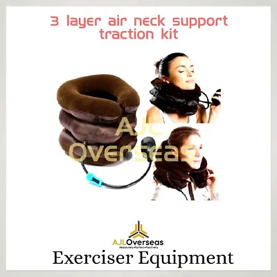 Cervical Neck Traction Device Neck Pain Relief  Improved Spine Alignment Set Of2 • £36.66