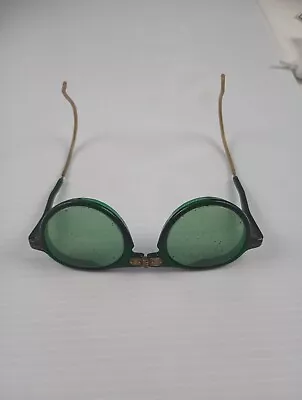 Vintage Wilson Green Folding Safety Glasses ~ Steampunk ~ No Case ~ Used • $30