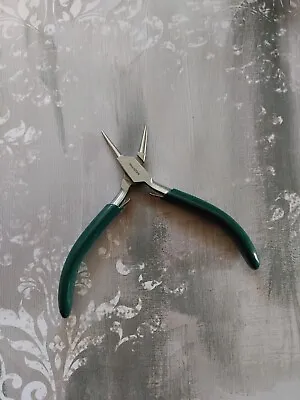 Vintage Gently Used Jewelry Making Tool Round Nose Rosary Pliers Pakistan Green • $9.99