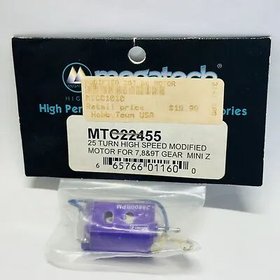 Megatech RC Part # MTC22455 25 Turn High Speed Modified Motor 789T Gear Mini Z • $17.99