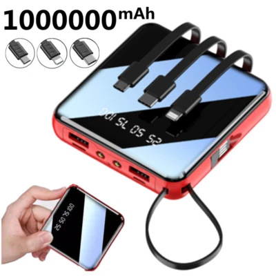 £16.48 • Buy 1000000mAh Power Bank Charger Battery Pack Portable 2USB&2LED For Mobile Phone