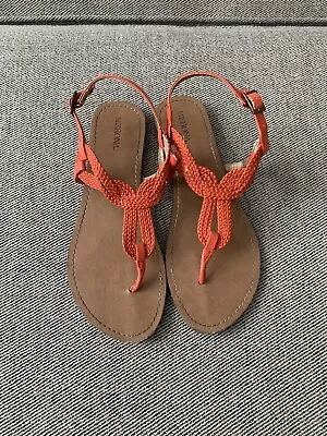 Merona Orange Coral Sandals Size 8.5 Womens • $6