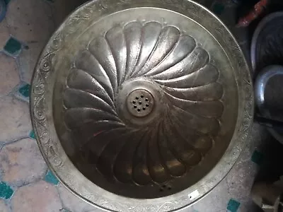 Artisan-Crafted Round Moroccan Bathroom Sink Basin In Hammered Copper • $220