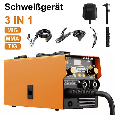 DC 200A MIG Welder HF Inverter Electric Welding Machine 220V MMA TIG Welder 2024 • £88.49