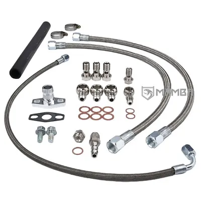 Turbo Oil Water Line Kit For NISSAN RB20DET RB25DET Top Mount W/ Garrett GT3582R • $124.36