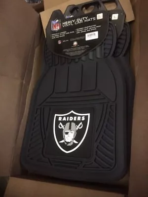 NFL 2-Piece Heavy-Duty Vinyl Car Mat Set Oakland Raiders (NEW) • $27.94