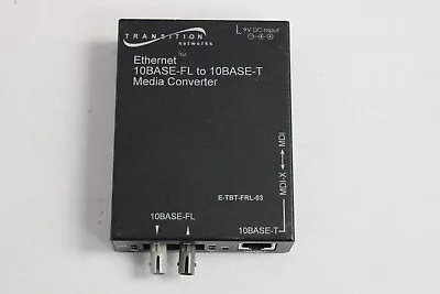 Transition Networks E-TBT-FRL-03 Media Converter 10BASE-FL To 10BASE-T • $24.99