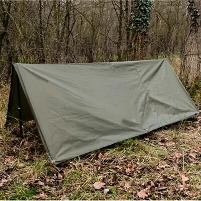 WATERPROOF RIPSTOP ARMY BASHA Olive Bivi Tent Camping Kit Fishing Green Tarp  • £24.08