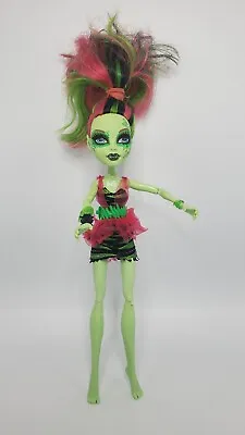 Monster High Doll Venus McFlytrap Pink Green Black Hair Dress Shoes 2011 • $14