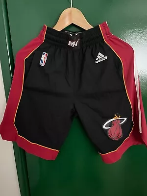 Miami Heat Shorts Basketball NBA Adidas XXS • £40