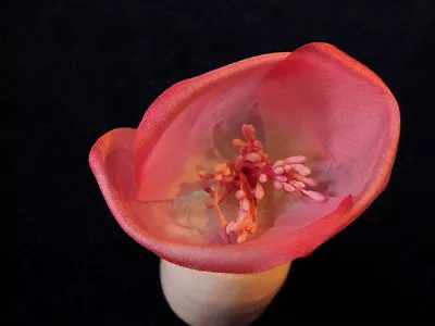 Vintage Millinery Flower Cupped True Silk Rosy Pink KN6 • $2.25