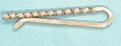 Tiffany & Co. Sterling Silver Twisted Cable Tie Tack Clasp Bar Clip • $329.99