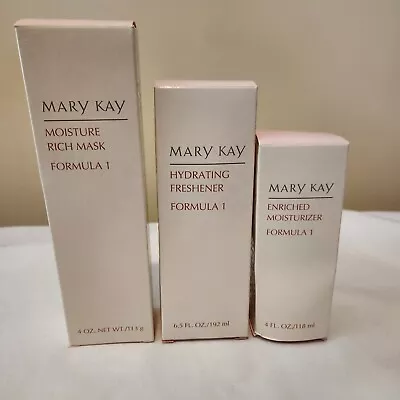 Mary Kay Classic Skincare Formula 1 Mask Freshener Moisturizer 3pc Set New • $84