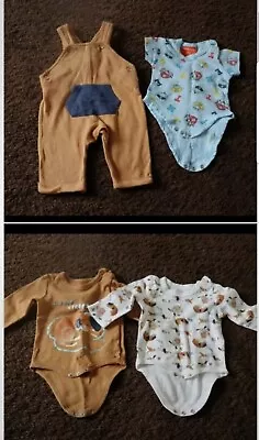 Baby Boy Long Sleeve Vests 0-3 Months • £4.20