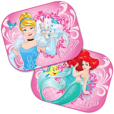 2 X Disney Cinderella Car Sun Shade UV Baby Children Kids Window Visor 04 • £7.89