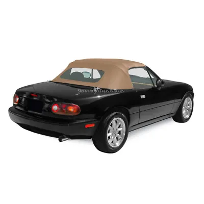 Miata Tan Convertible Top In Haartz Stayfast Top Non-Zip Glass Window • $575.10