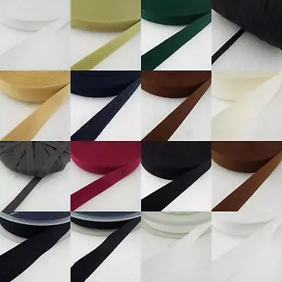 16 TYPE Cotton Tape Herringbone Twill Ribbon Apron Tie Bow BUY 1 2 4 8m+ 885 • £2.74